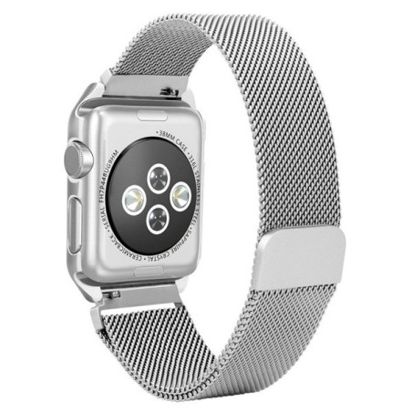 Bracelete Milanese Loop Fecho Magnético para Apple Watch Edition Series 7 - 41mm - Cinza