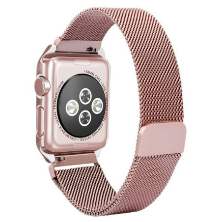 Bracelete Milanese Loop Fecho Magnético para Apple Watch Series 3 - 42mm - Rosa