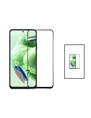 Kit 2 Película de Vidro Temperado 5D Full Cover para Oppo A1 5G - Transparente/Preto