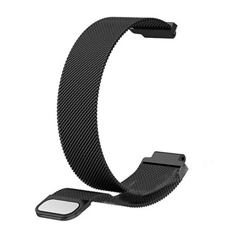 Bracelete Milanese Loop Fecho Magnético para Garmin Forerunner 220 / 230 / 235 / 620 / 630 /735XT - Preto