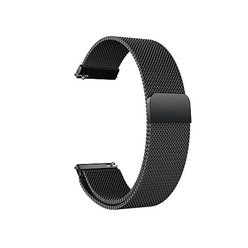 Bracelete Milanese Loop Fecho Magnético para Garmin Vívoactive 3 - Preto