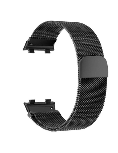 Kit Bracelete Milanese Loop Fecho Magnético + Película de Gel Full Cover para Apple Watch Series 7 - 41mm - Preto