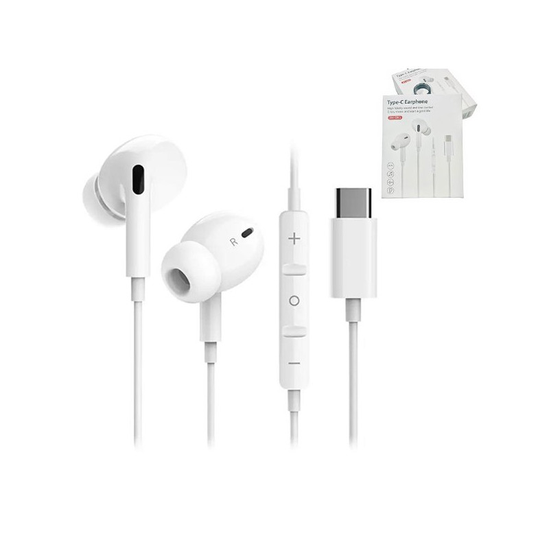 Auriculares Earphones Type-C Headset para Alcatel