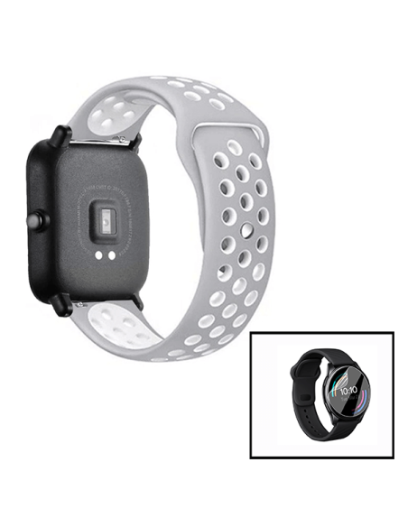 Kit Bracelete SportyStyle + Película de Forerunner 645 - Cinza / Branco