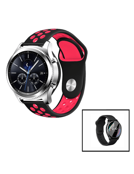 Kit Bracelete SportyStyle + Película de Forerunner 645 - Preto / Vermelho