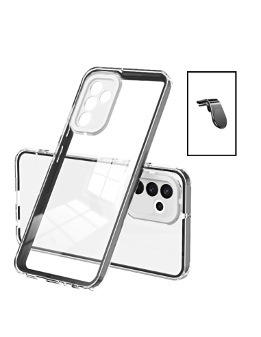 Kit Capa 360 Airbag Anti-Drop Camera Protection + Suporte L Safe Driving para Samsung Galaxy A13 5G - Transparente