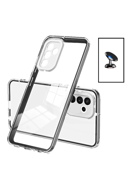 Kit Capa 360 Airbag Anti-Drop Camera Protection + Suporte Magnético de Carro para Samsung Galaxy A13 5G - Transparente