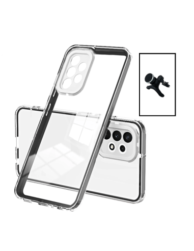 Kit Capa 360 Airbag Anti-Drop Camera Protection + Suporte Magnético Reforçado de Carro para Samsung Galaxy A13 - Transparente