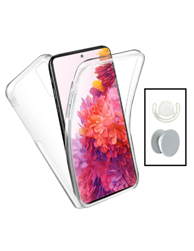 Kit Capa 3x1 360° Impact Protection + 1 GripHolder + 1 Suporte GripHolder Branco para Xiaomi 12 Pro - Transparente/Branco