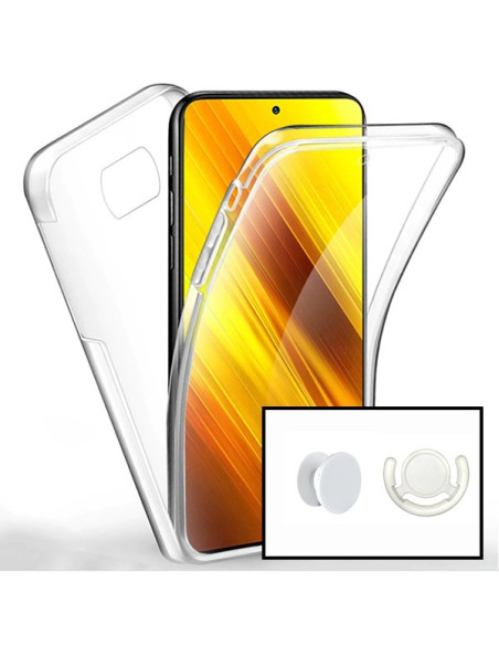 Kit Capa 3x1 360° Impact Protection + 1 GripHolder + 1 Suporte GripHolder Branco para Xiaomi Poco X3