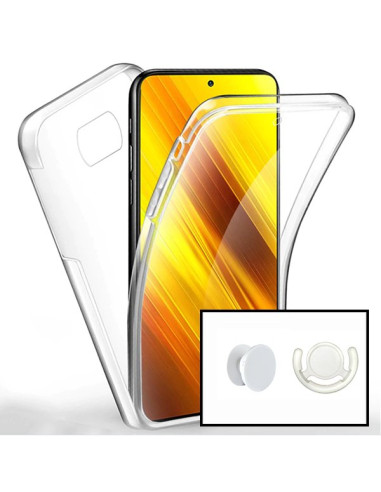 Kit Capa 3x1 360° Impact Protection + 1 GripHolder + 1 Suporte GripHolder Branco para Xiaomi Poco X3 Pro