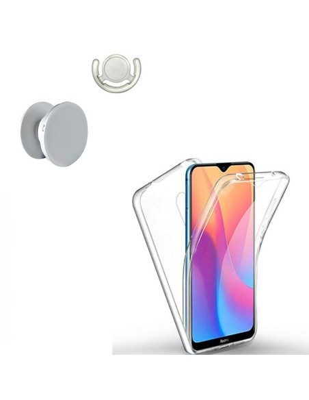 Kit Capa 3x1 360° Impact Protection + 1 GripHolder + 1 Suporte GripHolder Branco para Xiaomi Redmi 8a Pro