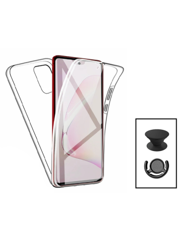 Kit Capa 3x1 360° Impact Protection + 1 GripHolder + 1 Suporte GripHolder Preto para Xiaomi Poco X5 - Transparente/Preto