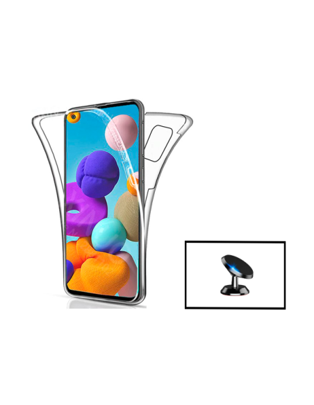 Kit Capa 3x1 360° Impact Protection + Suporte Magnético de Carro para Samsung Galaxy A12