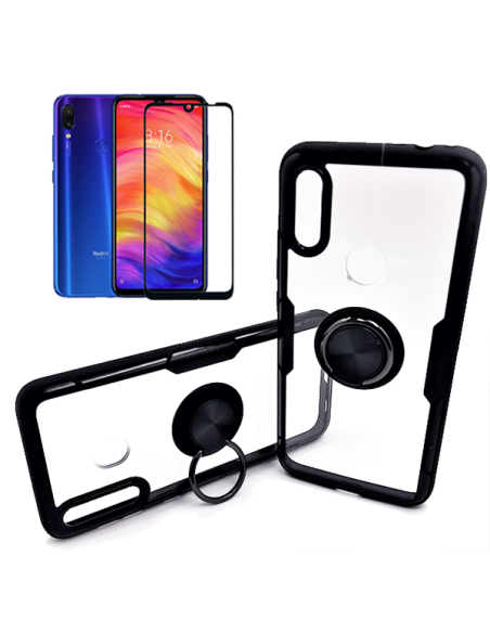 Kit Capa 3x1 Phonecare Clear Armor + Película de Vidro Temperado 5D Full Cover para Xiaomi Redmi 7