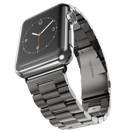 Bracelete Aço Stainless Lux + Ferramenta para Apple Watch Edition Series 7 - 41mm - Preto