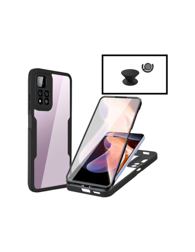 Kit Capa Anti-Crash 360 Protection + 1 GripHolder + 1 Suporte GripHolder Preto para Xiaomi Poco X4 NFC - Preto