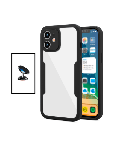 Kit Capa Anti-Crash 360 Protection + Suporte Magnético de Carro para Apple iPhone 11 - Preto