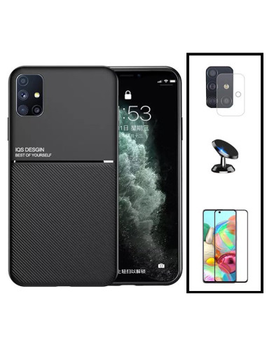 Kit Capa Magnetic Lux + 5D Full Cover + Película de Câmara + Suporte Magnético de Carro para Samsung Galaxy A21s