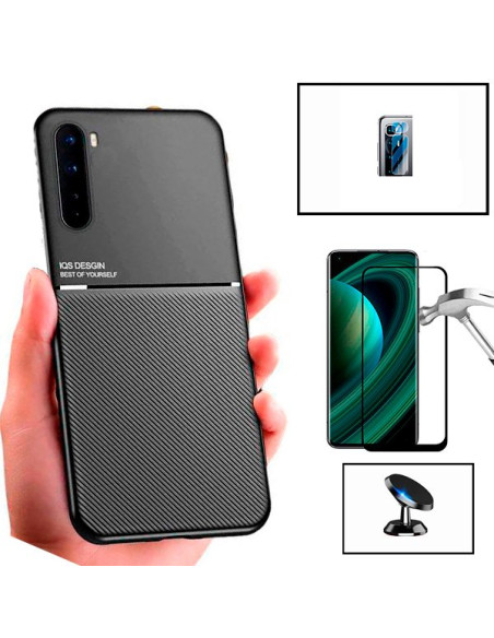 Kit Capa Magnetic Lux + 5D Full Cover + Película de Câmara + Suporte Magnético de Carro para Xiaomi Mi 10 Ultra