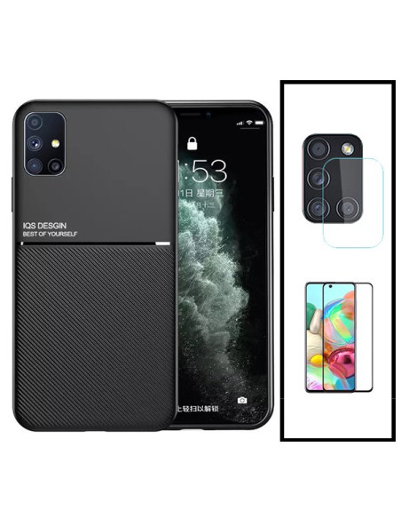 Kit Capa Magnetic Lux + 5D Full Cover + Película de Câmara Traseira para Samsung Galaxy A31