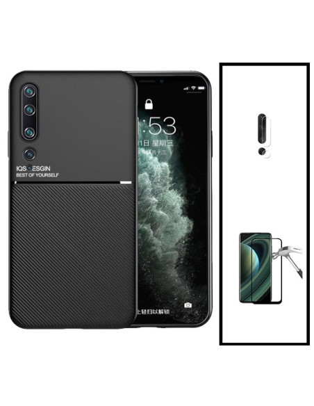 Kit Capa Magnetic Lux + 5D Full Cover + Película de Câmara Traseira para Xiaomi Mi 10 5G