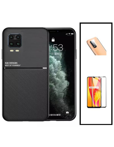 Kit Capa Magnetic Lux + 5D Full Cover + Película de Câmara Traseira para Xiaomi Mi 10 Youth 5G