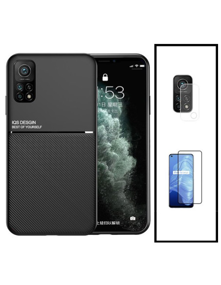 Kit Capa Magnetic Lux + 5D Full Cover + Película de Câmara Traseira para Xiaomi Mi 10T Pro 5G