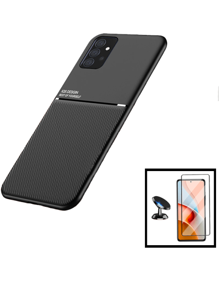 Kit Capa Magnetic Lux + 5D Full Cover + Suporte Magnético de Carro para Samsung Galaxy A52s 5G