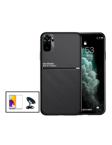 Kit Capa Magnetic Lux + 5D Full Cover + Suporte Magnético de Carro para Xiaomi Redmi 10