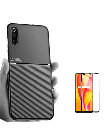 Kit Capa Magnetic Lux + 5D Full Cover para Samsung Galaxy A50