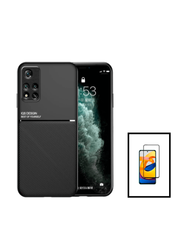 Kit Capa Magnetic Lux + 5D Full Cover para Xiaomi 11i HyperCharge - Preto