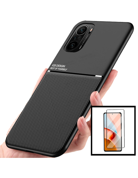 Kit Capa Magnetic Lux + 5D Full Cover para Xiaomi Poco F3