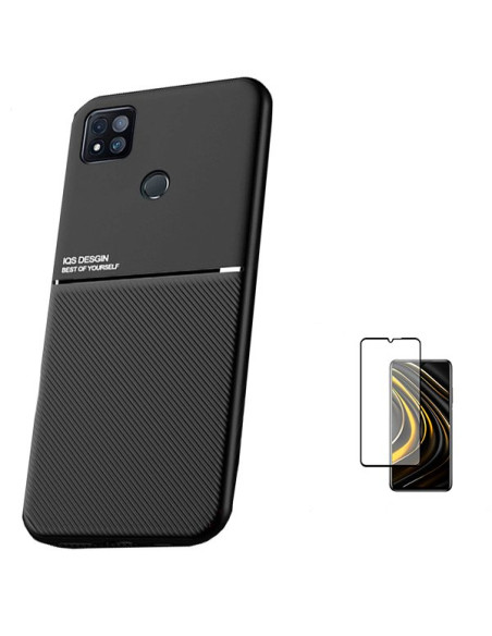 Kit Capa Magnetic Lux + 5D Full Cover para Xiaomi Redmi 9C