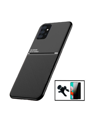 Kit Capa Magnetic Lux + Anti-Spy 5D Full Cover + Suporte Magnético de Carro Reforçado para Samsung Galaxy A52 5G