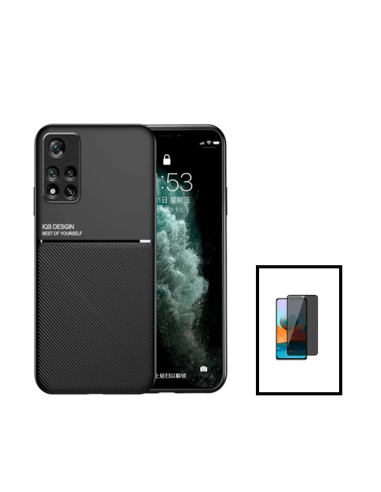 Kit Capa Magnetic Lux + Anti-Spy 5D Full Cover para Xiaomi Xiaomi Redmi Note 11 Pro+ Plus - Preto