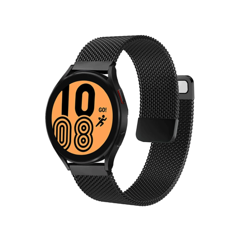 Bracelete Milanese Loop Fecho Magnético para Samsung Galaxy Watch4 - 40mm - Preto