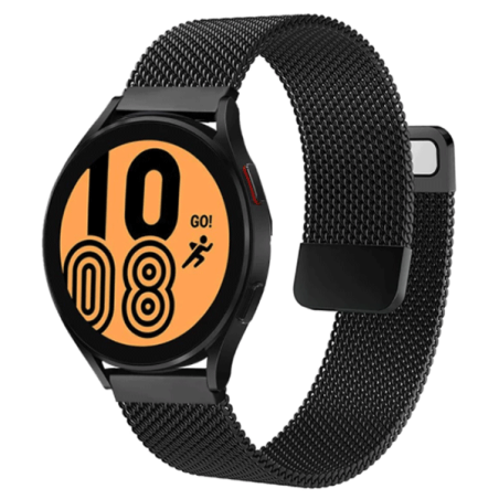 Bracelete Milanese Loop Fecho Magnético para Samsung Galaxy Watch4 - 40mm - Preto