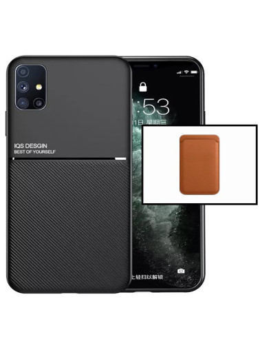 Kit Capa Magnetic Lux + Magnetic Wallet Castanho para Huawei P40 Pro