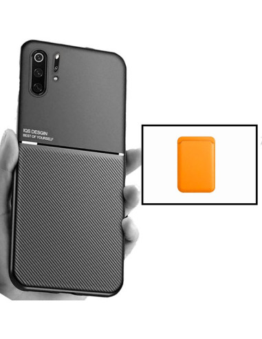 Kit Capa Magnetic Lux + Magnetic Wallet Laranja para Huawei P30 Pro