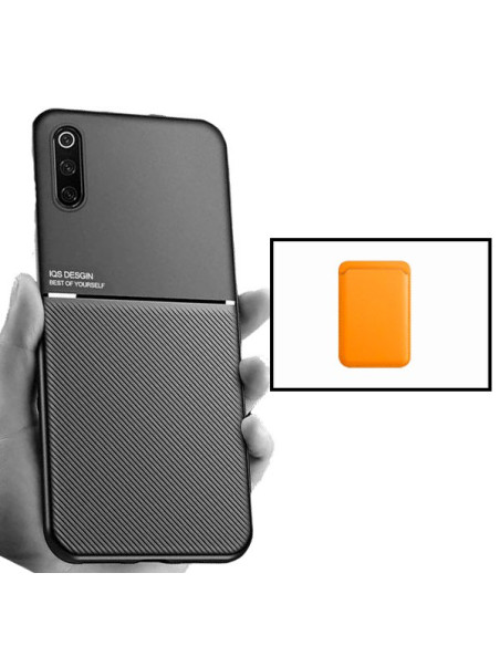 Kit Capa Magnetic Lux + Magnetic Wallet Laranja para Samsung Galaxy A50s