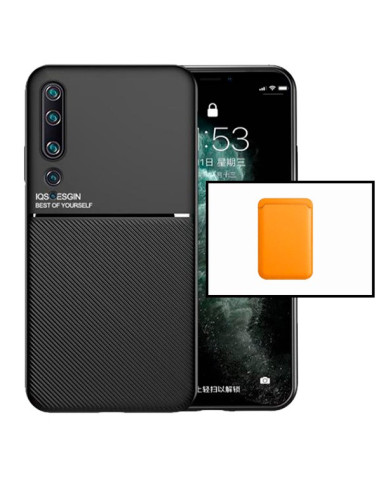 Kit Capa Magnetic Lux + Magnetic Wallet Laranja para Xiaomi Mi 10 5G