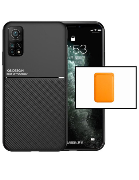 Kit Capa Magnetic Lux + Magnetic Wallet Laranja para Xiaomi Mi 10T 5G