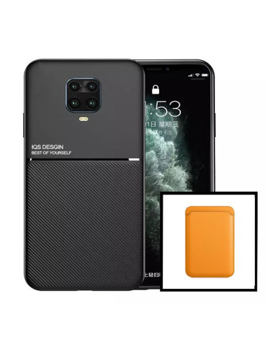 Kit Capa Magnetic Lux + Magnetic Wallet Laranja para Xiaomi Poco M2 Pro