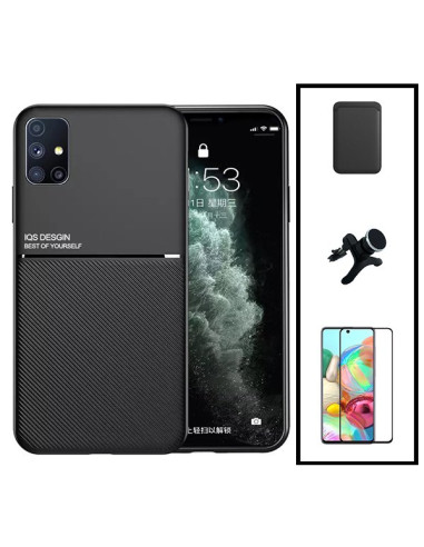 Kit Capa Magnetic Lux + Magnetic Wallet Preto + 5D Full Cover + Suporte Magnético de Carro Reforçado para Huawei P40 Pro