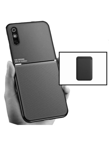 Kit Capa Magnetic Lux + Magnetic Wallet Preto para Xiaomi Redmi 9A