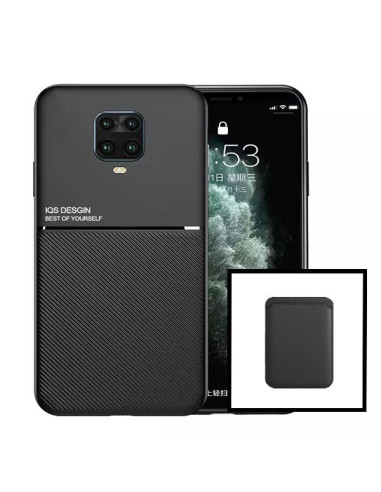 Kit Capa Magnetic Lux + Magnetic Wallet Preto para Xiaomi Redmi Note 9s