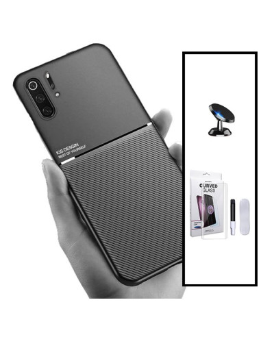 Kit Capa Magnetic Lux + Película de Vidro Nano Curved UV + Suporte Magnético de Carro para Huawei P30 Pro