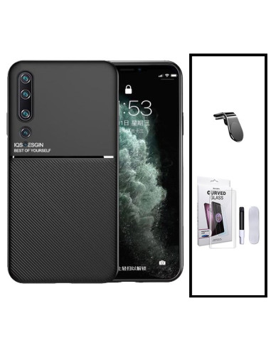 Kit Capa Magnetic Lux + Película de Vidro Nano Curved UV + Suporte Magnético L Safe Driving para Xiaomi Mi Note 10 Pro