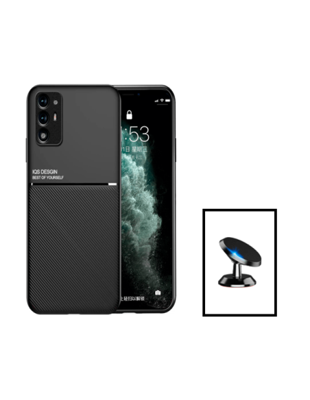 Kit Capa Magnetic Lux + Suporte Magnético de Carro para Oppo Reno5 Z - Preto